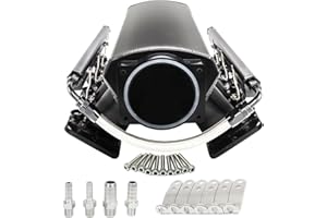 GSTP For LS LS1 LS2 LS6 Intake Manifold with Cathedral Port Compatible with Chevy 4.8 5.3 5.7 6.0 L (92MM Black)