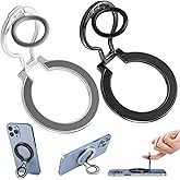 2PCS Magnetic Phone Ring Grip for MagSafe,360° Rotation Adjustable Phone Grip Ring Holder,Finger Holder Stand Accessory for iPhone 16/15/14/13/12/11Series Smartphone Accessories 1