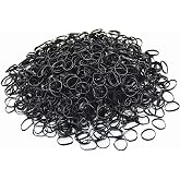 Black Hair Ties Elastic Hair Bands,400pcs Mini Hair Rubber Bands Soft Hair Elastics Ties for Kids Girls