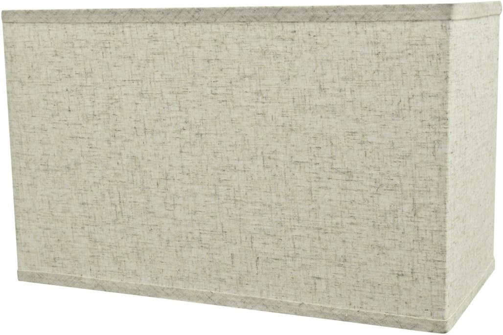 Aspen Creative 36006, Transitional Rectangular Hardback Shaped Spider Construction Lamp Shade in Beige, 8" + 16" wide (8" + 16") x (8" + 16") x 10"