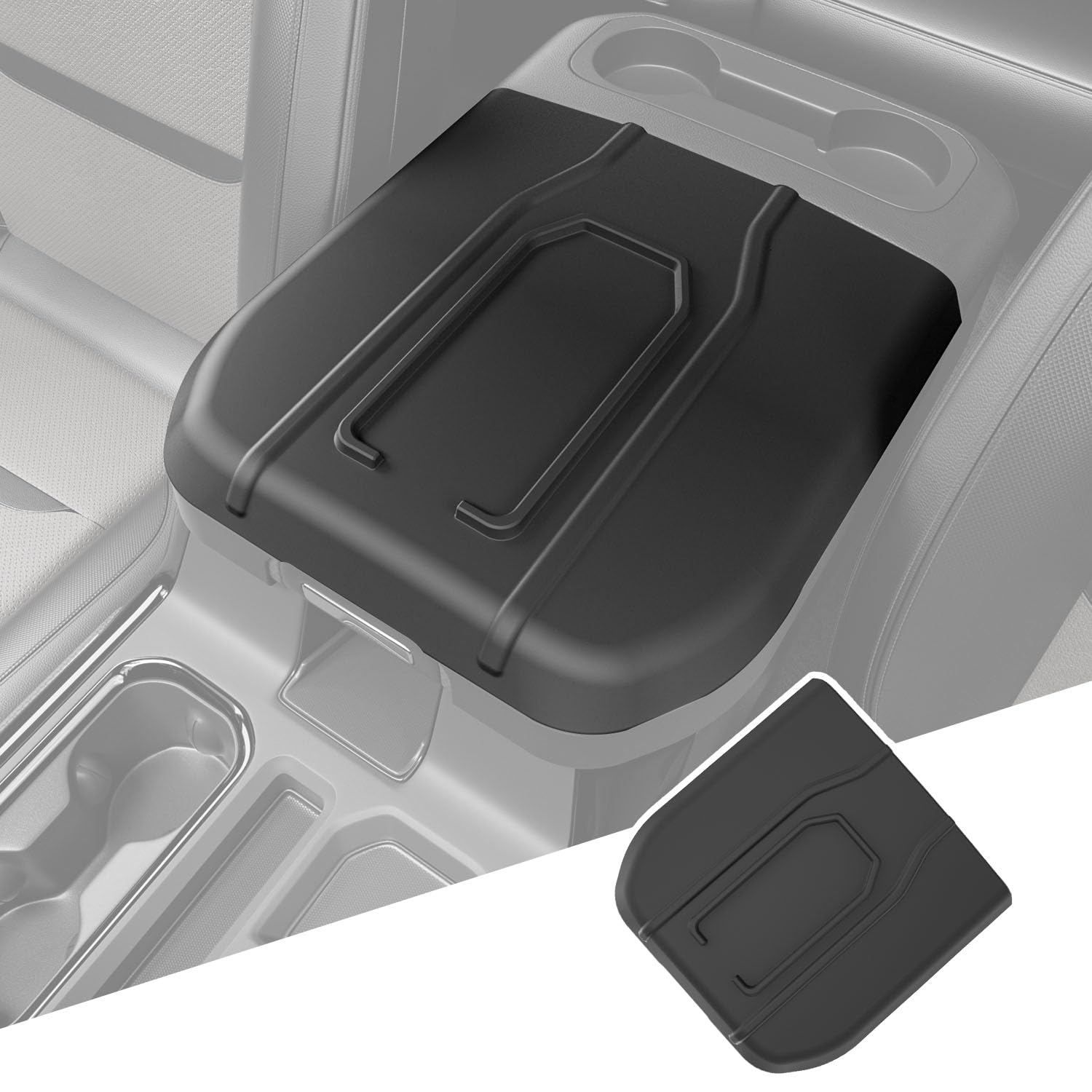 Photo 1 of CZmenghe Center Console Armrest Cover Compatible with 2019-2025 Chevy Silverado GMC Sierra Middle Console Cover Lid Armrest Cushion Replacement for 2019-2025 Chevy Silverado Accessories