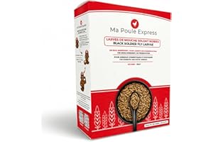 Ma Poule Express - Dried Black Soldier Fly Larvae Chicken Treats for Chicken, Hens, Duck, Bird, Lizard, Tortoise - High Prote