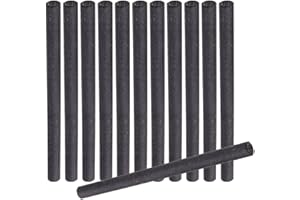 DIYEAH 12Pcs Graphite Carbon Rods 3.54In Diameter Cylinder Tube Bars for Electrochemical Study Stirring and Metal Casting