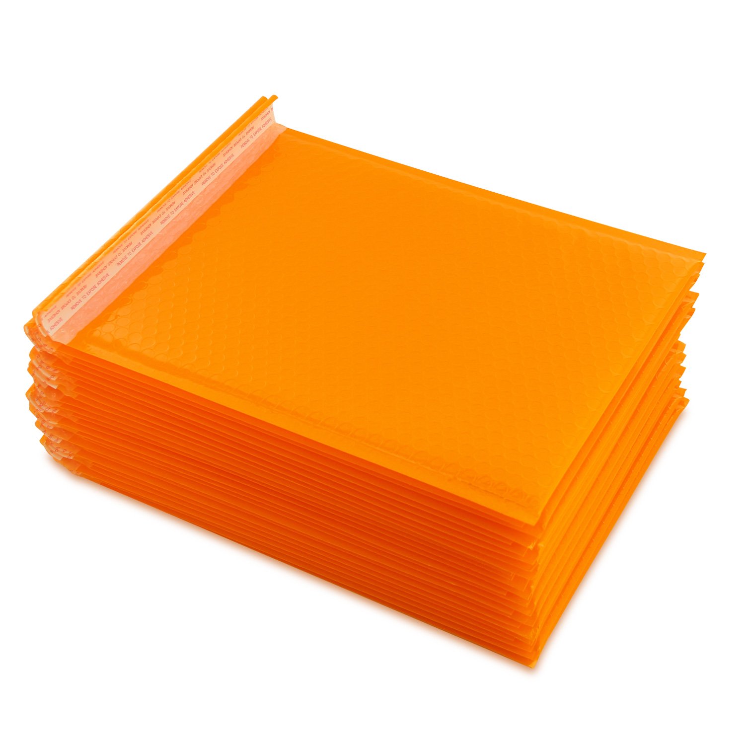 Yomuse 25pcs A4 Padded Envelopes, 240mm x 320mm (9.5x12.6 Inch) Poly Bubble Mailers Self Seal, Waterproof Postal Bags for Mailing/Packaging (Orange)