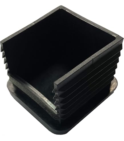 Pack Of 4) Cap Plugs - 2 1/2" - 2.5 Inch Square Black Plastic 10 - View #4