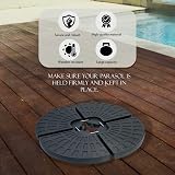 Straame 4pcs Garden Water Parasol Base Circle Weight Stand 60kg/80kg view 6