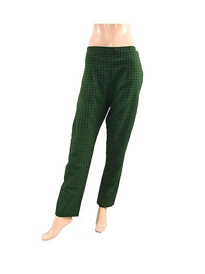 checkered pants green
