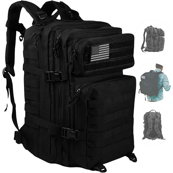 FUNSEED 45L Taktischer Outdoor Rucksack Camouflage – Großer Rucksack Für Klettern, Wandern, Camping, Mit MOLLE-System