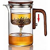 DRNKNSTX Enchanted Tea Pot, Magic Tea Pot for Loose Leaf Tea Steeper, Heat Resistant Borosilicate Glass Teapot with Tea Infuser, Ideal Gift for Tea Lovers - 20 oz (600 ml)