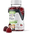 Prebiotic Kids Fiber Gummies for Constipation Relief, Digestive Health Regularity Support, Natural Weight Support - Fiber 4g, Zero Sugar Added, Vegan, Gluten Free - Tasty Chewable Fruit Flavored Gummy