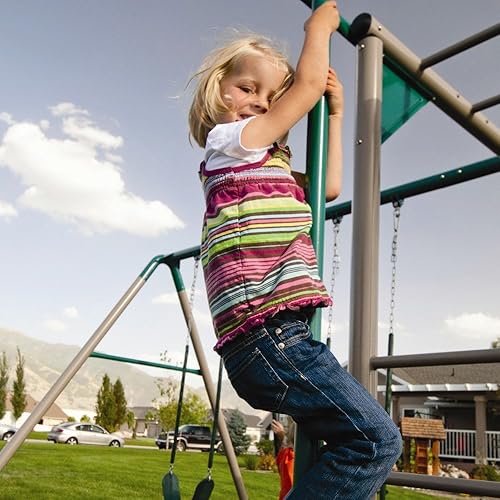 Lifetime 90143 Monkey Bar Adventure Swing Set with Feet Wavy
