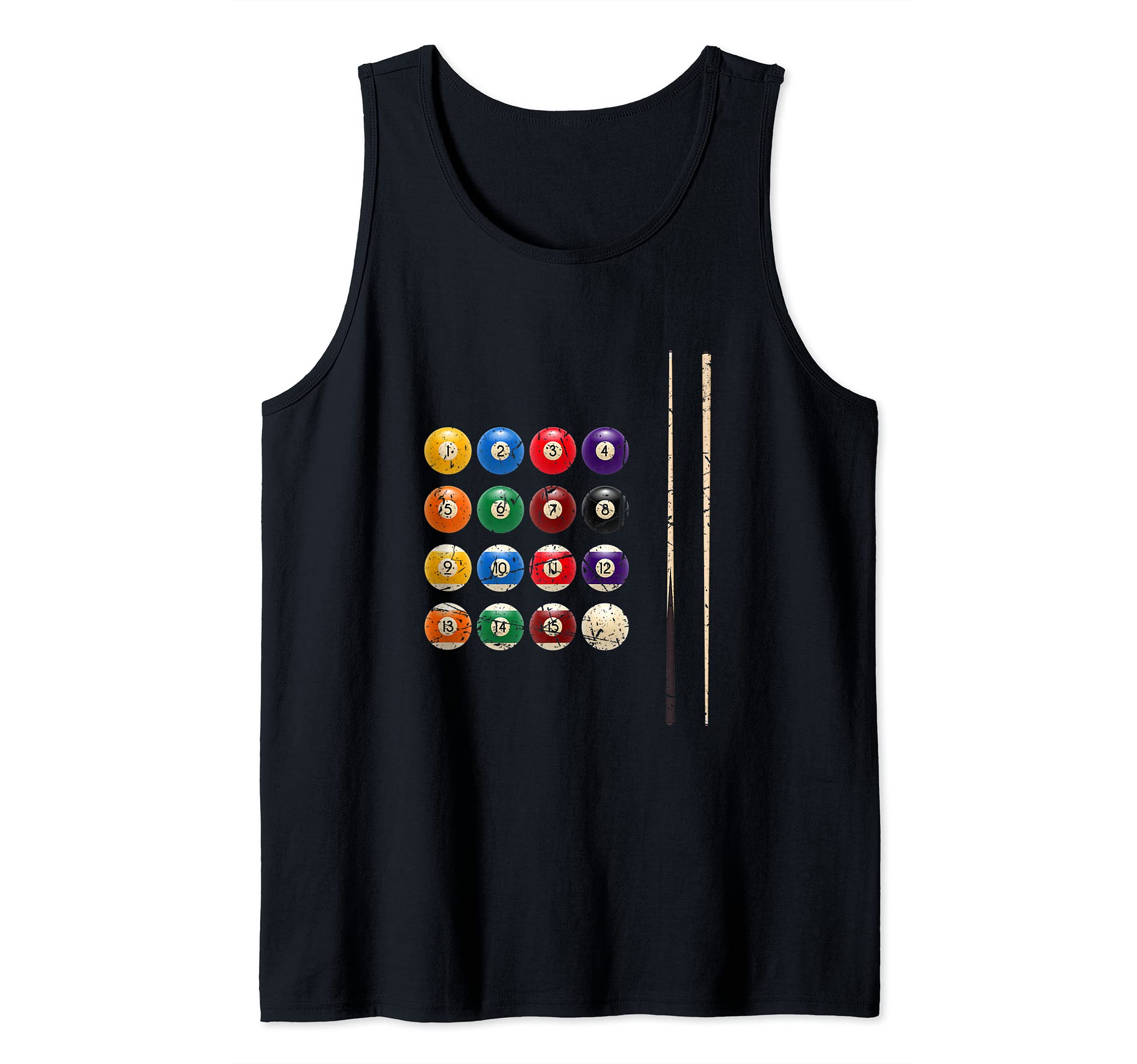 Billiards Ball Pool Rack Snooker Player Billiard Stick Tank Top