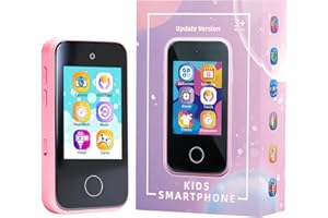 Yuuchoringee Kids Smart Phone for Girls, Learning Gifts for Girls Toys Phone with Camera Play Phone for Age 3 4 5 6 7 8 9 Years Old Kids Smartphone Pink with 8GB Memory