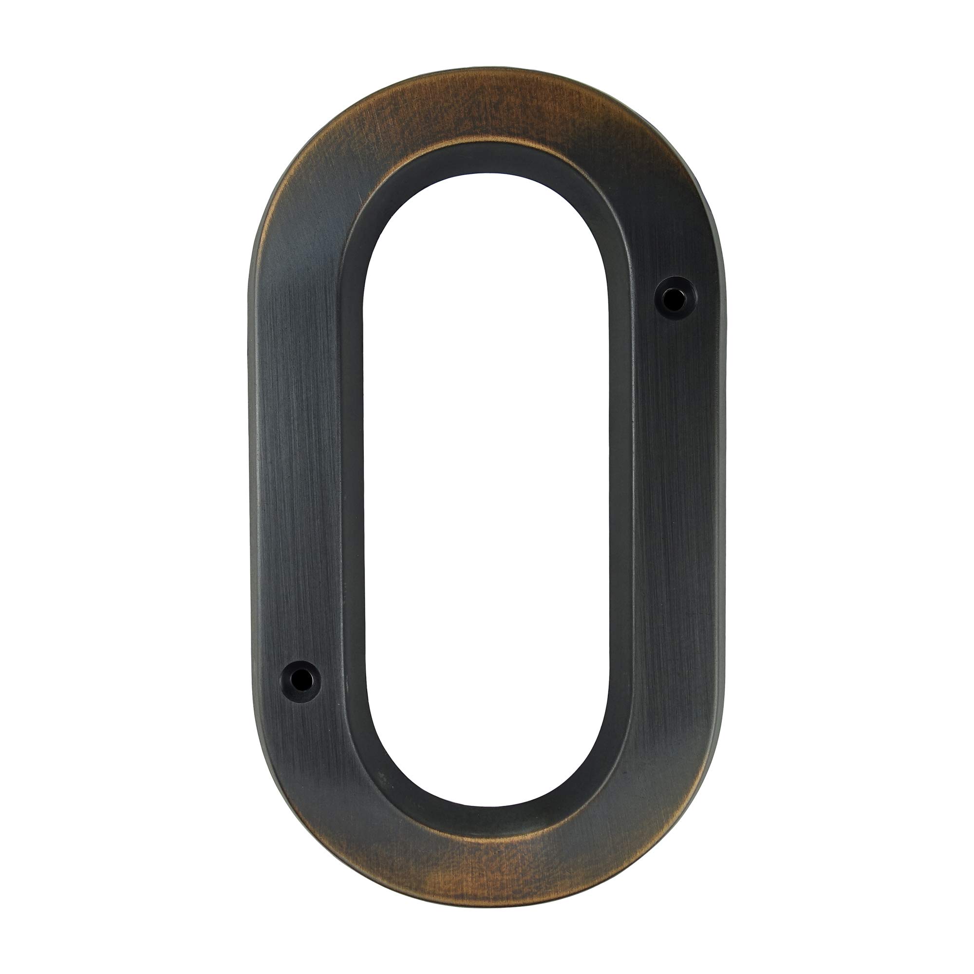 HASWARE House Number Sign 6 Inch (15 cm) Vintage Style Aged Bronze Finish Door Numbers Signage Plaque Street Home Address Numerals,Zinc Alloy[Number 0]