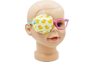 Astropic 3D Cotton & Silk Eye Patch for Kids | Girls Eye Patch for Glasses | Medical Eye Patch for Children with Lazy Eye (Yellow Duck, Right Eye)