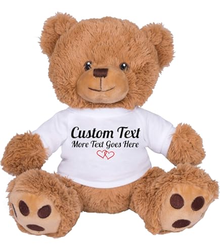 Peluche Personalizado De Osito Con Camiseta De Imagen Y Texto – Regalo Original Para Niños, Adultos Y Celebraciones Especiales (Sublimación O Bordado)