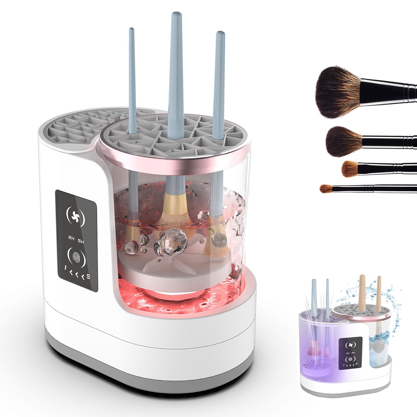 Photo 1 of 3 IN 1 Electric Makeup Brush Cleaner, Electric Cleaning and Quick Drying Makeup Brushes for Lazy Families, Automatic Makeup Brush Cleaning Tool with Drying Function for Makeup Brushes