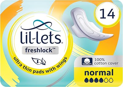 Lil-Lets Freshlock Ultra Thin Pads Normal Absorbency 14 Count with Wings