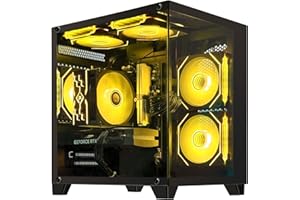 AEXPXO Gaming PC Desktop,Prebuilt Gaming Computer with,AMD Ryzen 7 5700X 3.4GHz,RTX5060 8GB GDDR7 DLSS4,32GB DDR4 RAM 3200MHz,1TB NVME SSD,ARGB Cooling Fan,Supply WiFi Support
