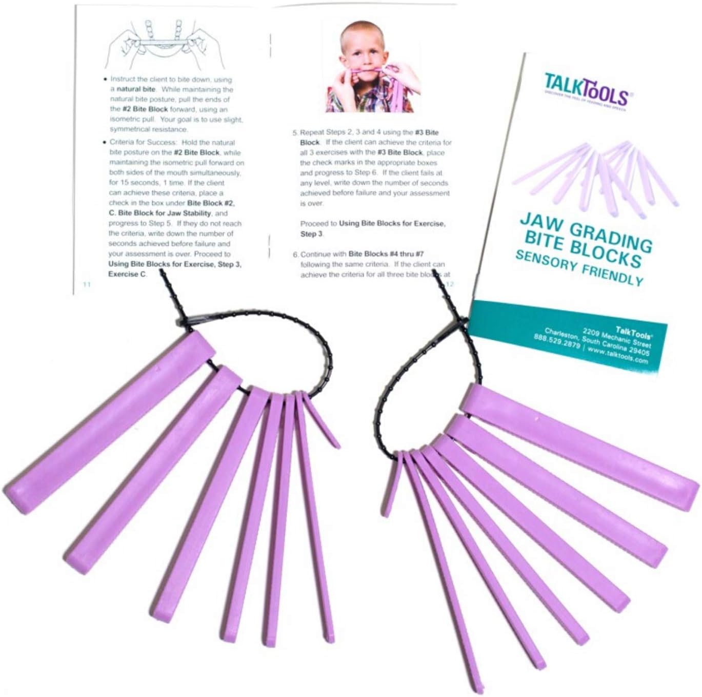 Talktools Sensory Friendly Bite Blocks (Purple) Reusable & Durable