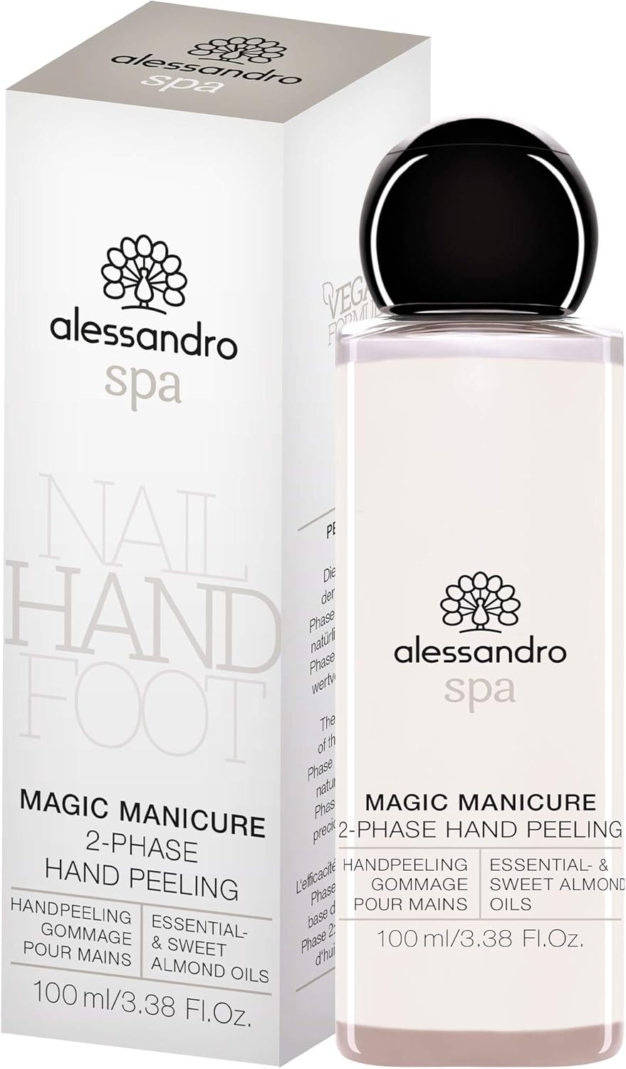 Alessandro Spa 2 - Phase Hand Peeling Magic Manicure For Women 3.38 oz Exfoliator, White, 100 ml (Pack of 1) - Image 4