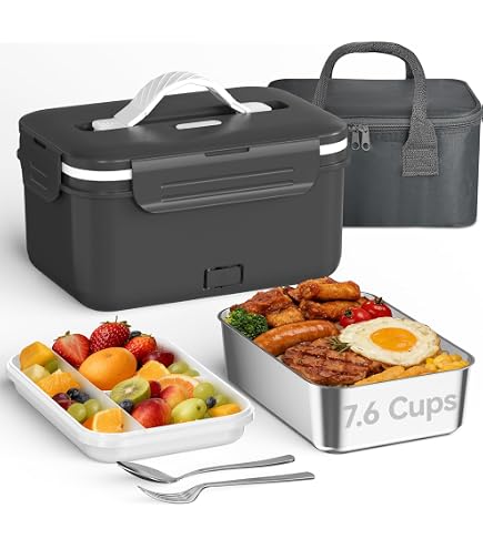 Amazon.com: Akhia 7.6 Cups Cordless Electric Lunch Box for Adults