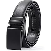 AWAYTR Boys Dress Ratchet Belt - Kid Leather Belt with Metal Buckle for Youth Teen Boys