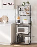 VASAGLE Kitchen Storage Rack Coffee Bar 6 Shelves 6 Hooks 40x60x167 cm view 2