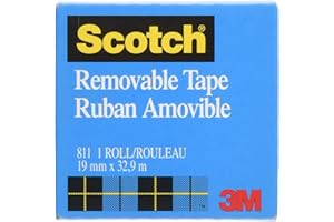 Scotch Tape Removeable Tape, 19mm Wide x 32.9m, 1 Roll