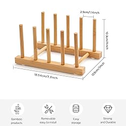 Oyydecor Bamboo Dish Drying Rack for Kitchen