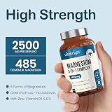 VitaBright Magnesium Glycinate Complex 2500mg 120 Caps ZMA Supplements view 6