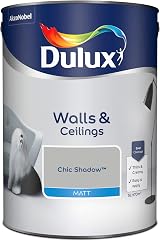 Dulux Walls & Ceilings Matt Emulsion Paint Chic Shadow 5 Litre view 2