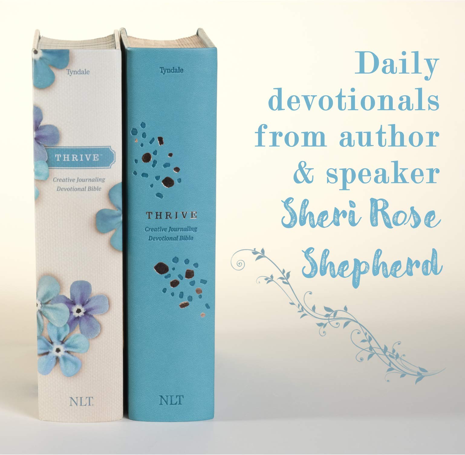 NLT THRIVE Creative Journaling Devotional Bible (Hardcover LeatherLike, Teal Blue with Rose Gold) NLT THRIVE Creative Journaling Devotional Bible (Hardcover LeatherLike, Teal Blue with Rose Gold) Imitation Leather