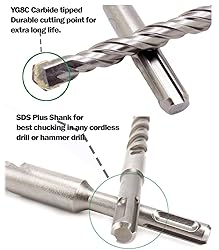 SDS Plus Hammer Drill Bit 5Pcs 5/8 in. x 6