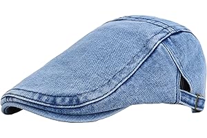 SEAUR Newsboy Cap for Men Adjustable Ivy Flat Cap Gatsby Golf Hat Soft Flat Top Cotton Cap