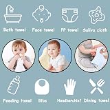 Lanjue 8 Pack Muslin Cloths 12x12 Inch 6 Layer Baby Towels Baby Burp Cloths view 5