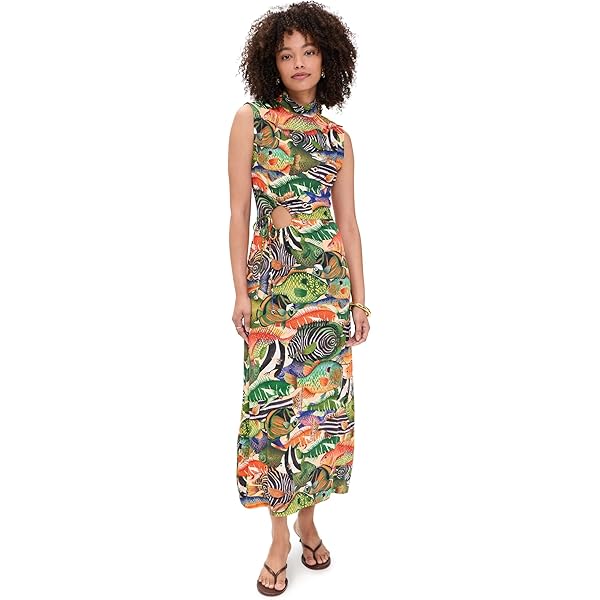 farm rio fish dress FARM Rio Women's Royal Sea Multicolor Midi Dress, Royal Sea Multicolor, XS  at Amazon Women's Clothing store