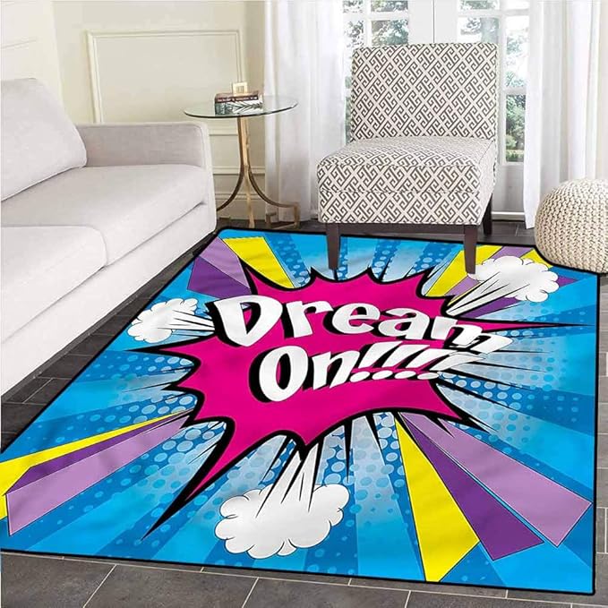 Comics Polyester Rug for Bedroom Baby Room