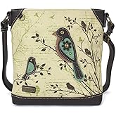 CHALA Canvas Crossbody Women Mid-Size Crossbody Shoulder Purse with Adjustable Strap