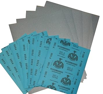 Wowe Wasserschleifpapier 12 Blatt Je 2 Blatt 800 1000 1200 1500 2000 3000 Nassschleifpapier