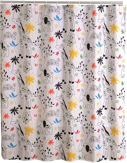 Amazon Com Allure Fabric Shower Curtain Zoological Animals 70 X