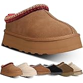 Hoaeiewds Fashion Plush Platform Slippers for Women's Mini Fleece Lined Boots Outdoor Indoor Non-Slip Warm Short Ankle Boots