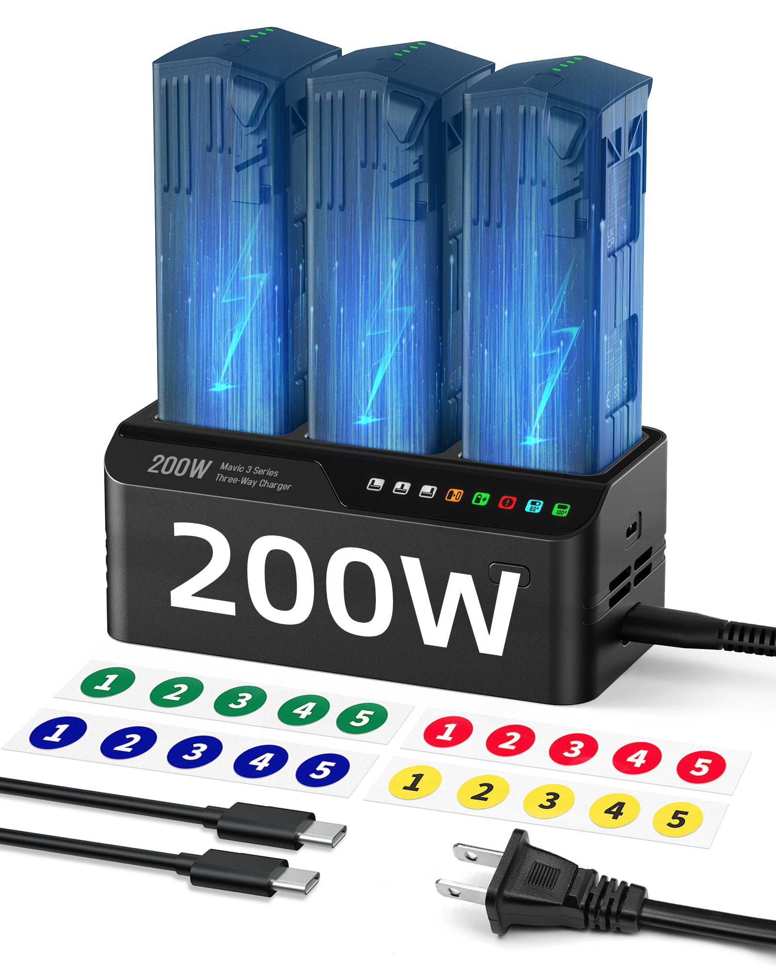 LKTOP 200W Mavic 3 Series Battery Charging Hub with