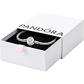 PANDORA Moments Sparkling Crown O Pavé Clasp Snake Chain Bracelet - Gift for Her - With Gift Box
