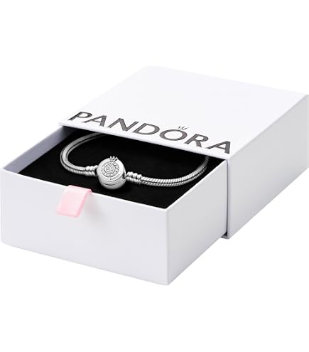 Amazon.com: PANDORA Moments Barrel Clasp Snake Chain Bracelet