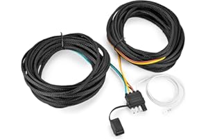 LIMICAR 22FT 4 Pin 5 Wire Trailer Wiring Harness Kit with Nylon Net Tube Protection