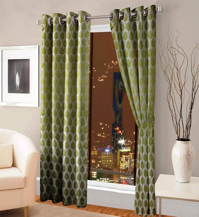 Buy Fresh From Loom Curtains Polyester Modern Door Curtains, 7 Feet