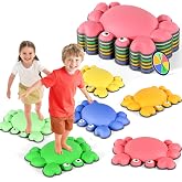 TOPNEW Stepping Stones for Kids, Non-Slip Balance Stepping Stones for Promoting Children's Coordination Skills, Toddler Stepping Stones Obstacle Course for Kids Age 3 4 5 6 7+