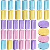 384 Pcs Compressed Facial Sponges Professional Makeup Removal Round Face Wash Sponge Reusable Facial Pads for Women Esthetician Beauty Remover Supplies (Yellow, Purple, Blue, Pink)