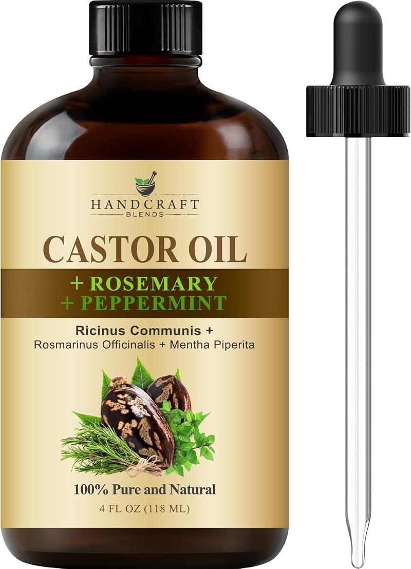 Handcraft Blends Castor Oil with Rosemary and Peppermint 118 ml